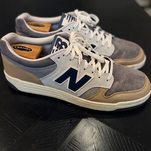 New Balance BB480LGB IN Castlerock with Brown Colorway! Worn twice!